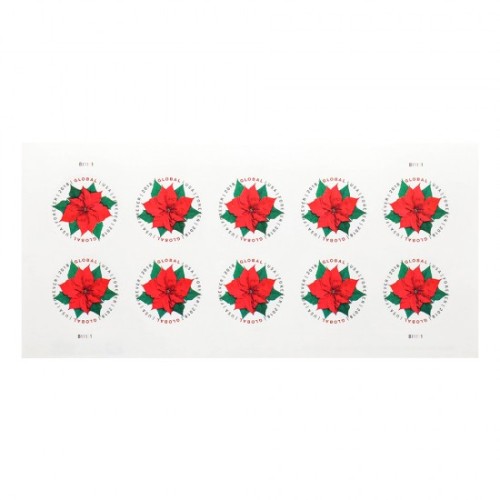 2018 US Global Poinsettia Forever Stamps