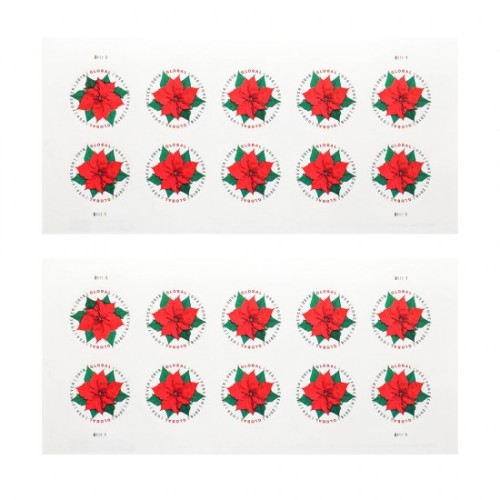 2018 US Global Poinsettia Forever Stamps