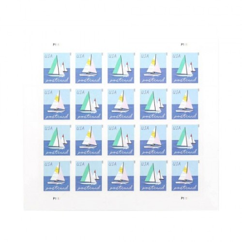 2023 US Sailboats Postcard Forever First-Class Postage Stamps
